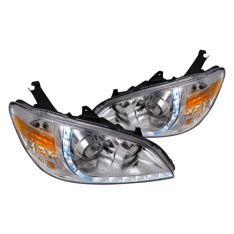 Spec-D Projector Headlights Honda Civic (2004-2005) R8 DRL LED Bar - Black  or Chrome