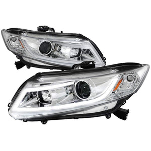 319.95 Spec-D Projector Headlights Honda Civic Coupe (12-13) Sedan (12-15) LED Bar - Black or Chrome - Redline360