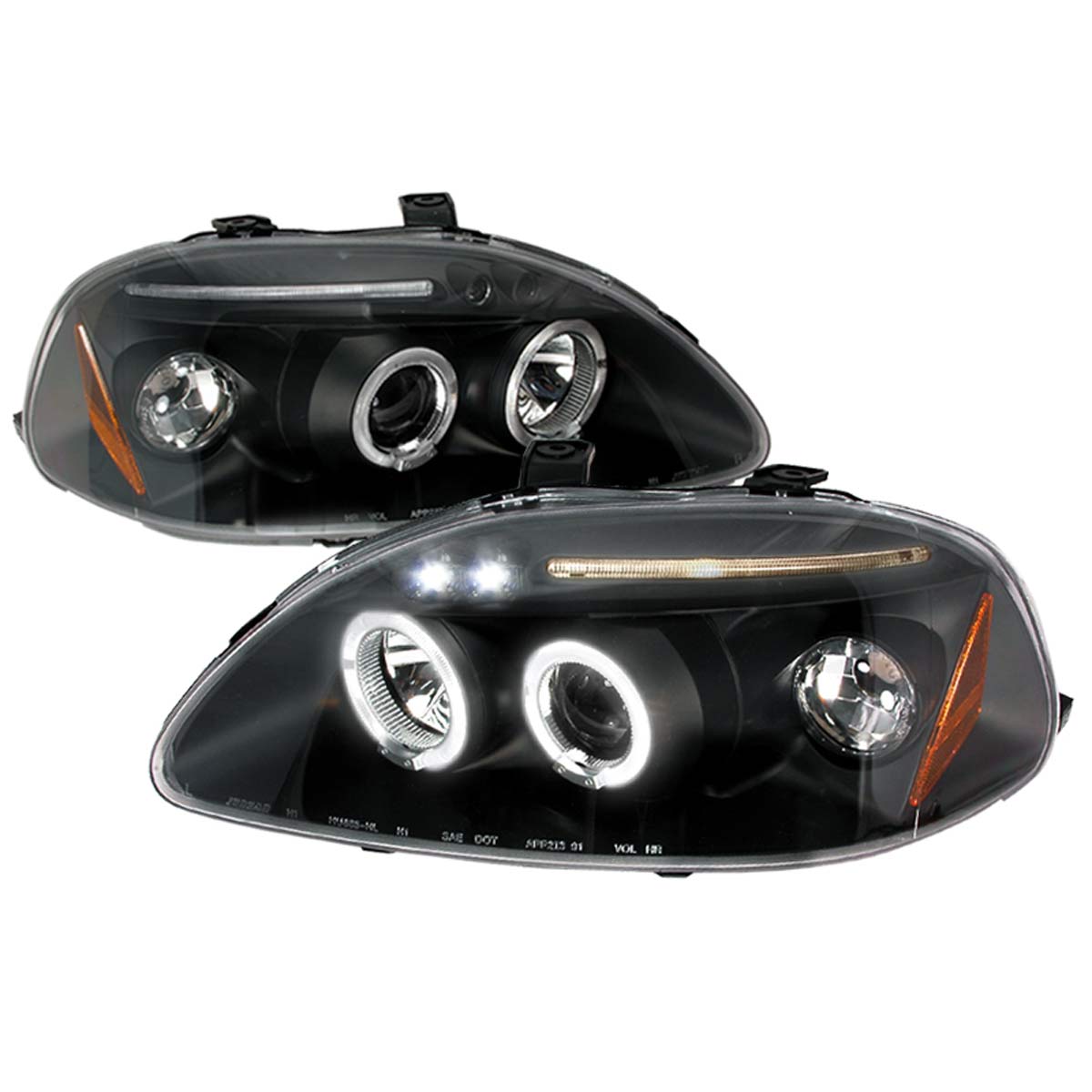 Faros Ojo De Angel + Led Para Honda Civic 1996 - 1998 - $ 4,915.00 En
