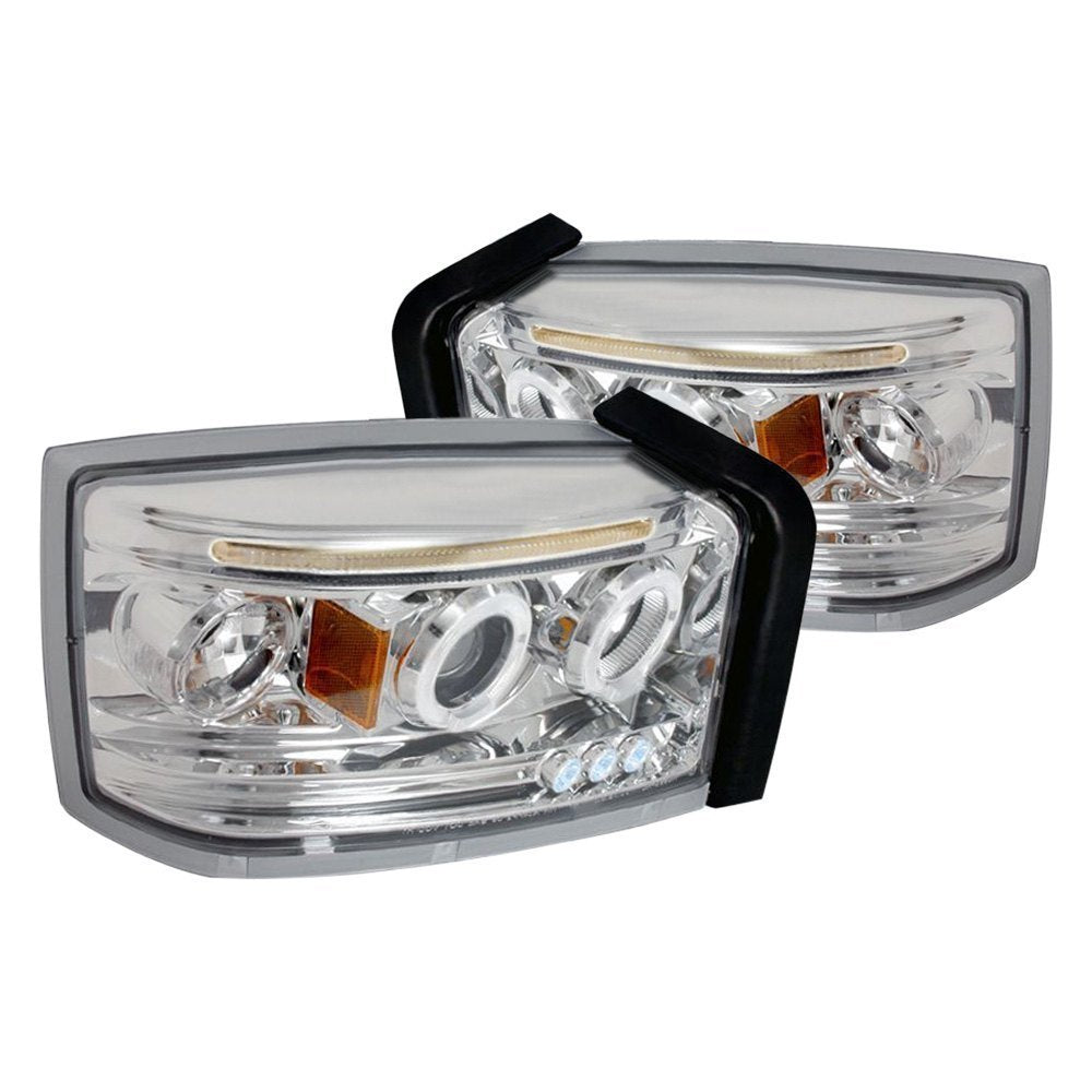 Spec-D Projector Headlights Dodge Dakota (05-07) Dual Halo - Black or  Chrome Housing