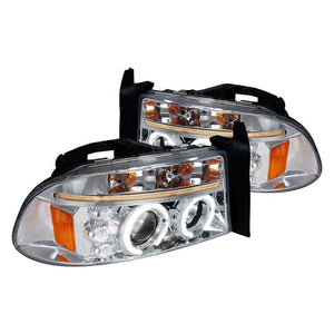 129.95 Spec-D Projector Headlights Dodge Dakota (97-04) Durango (98-03) Halo or SMD LED Strip - Black or Chrome - Redline360