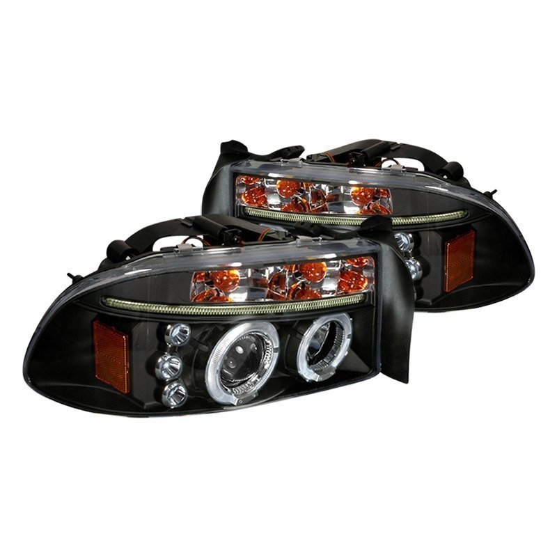 Spec-D Projector Headlights Dodge Dakota (97-04) Durango (98-03) Halo or  SMD LED Strip - Black or Chrome