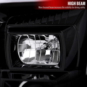 Spec-D Projector Headlights GMC Yukon (07-14) Switchback LED DRL C-Bar - Black / Chrome