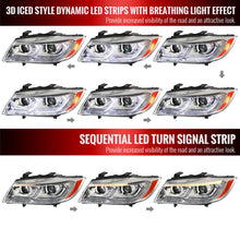 Load image into Gallery viewer, Spec-D Projector Headlights BMW 325i 330i 335i E90 Sedan (06-11) 3D Dual Iced LED - Black / Chrome / Tinted Alternate Image