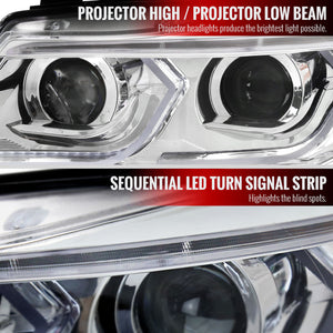 Spec-D Projector Headlights BMW 325i 330i 335i E90 Sedan (06-11) 3D Dual Iced LED - Black / Chrome / Tinted