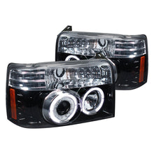 Load image into Gallery viewer, 189.95 Spec-D Projector Headlights Ford F150 / F250 / F350 / Bronco (92-96) Dual LED Halo Chrome / Black - Redline360 Alternate Image