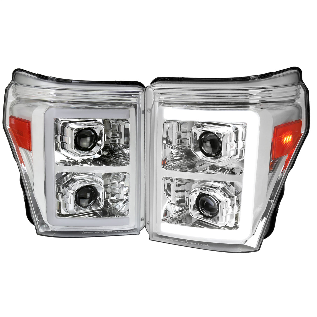 Spec-D Projector Headlights Ford F250 F350 F450 F550 (11-16) Switchback  Sequential - Black / Tinted / Clear