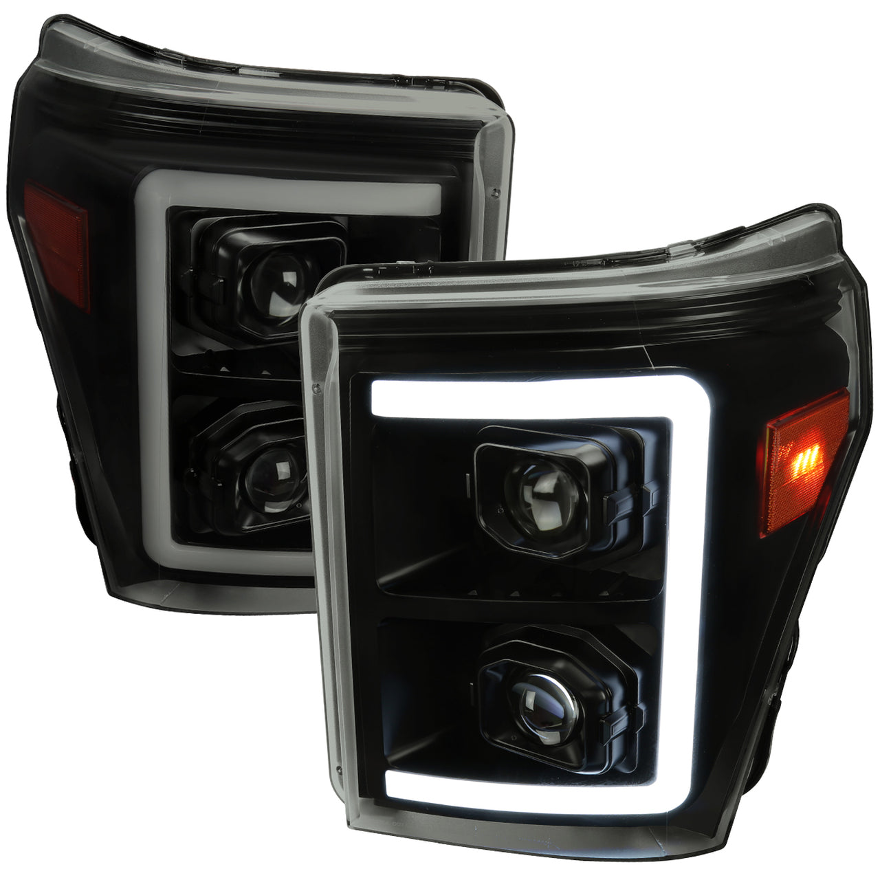 Spec-D Projector Headlights Ford F250 F350 F450 F550 (11-16) Switchback  Sequential - Black / Tinted / Clear