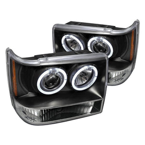 209.95 Spec-D Projector Headlights Jeep Grand Cherokee (92-96) LED Halo - Black or Chrome - Redline360