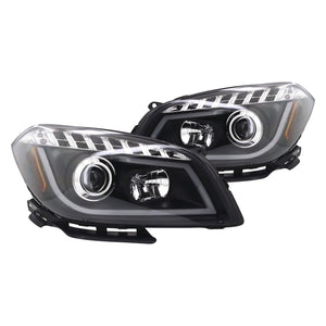 329.95 Spec-D Projector Headlights Chevy Malibu LS/LT/LTZ (08-12) Halo LED - Black/Chrome - Redline360