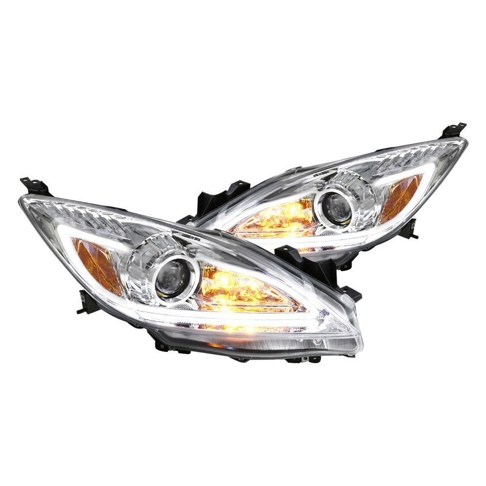 Spec-D Projector Headlights Mazda 3 (2010-2013) LED DRL - Black or