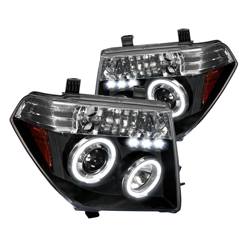 最大96％オフ！ USヘッドライト Spyder Auto 5011527 Halo LEDプロジェクターヘッドライトがフィット05-08  Frontier Pathfinder LED Projector Headlights Fits 05-08