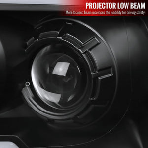 299.95 Spec-D Projector Headlights Dodge Ram (09-18) C-Bar LED Sequential Switchback - Black / Chrome - Redline360