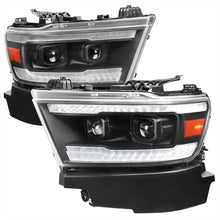 Load image into Gallery viewer, Spec-D Projector Headlights Ram 1500 (19-22) Switchback Sequential LED Black / Clear Alternate Image