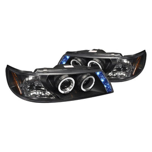 209.95 Spec-D Projector Headlights Nissan Sentra B14 / 200SX (95-99) Dual LED Halo - Black or Chrome - Redline360