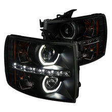 Load image into Gallery viewer, 199.95 Spec-D Projector Headlights Chevy Silverado (07-13) Dual Halo w/ LED DRL - Black / Chrome / Smoked - Redline360 Alternate Image