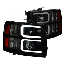Load image into Gallery viewer, 229.95 Spec-D Projector Headlights Chevy Silverado (07-13) LED C-Bar DRL - Black / Chrome - Redline360 Alternate Image