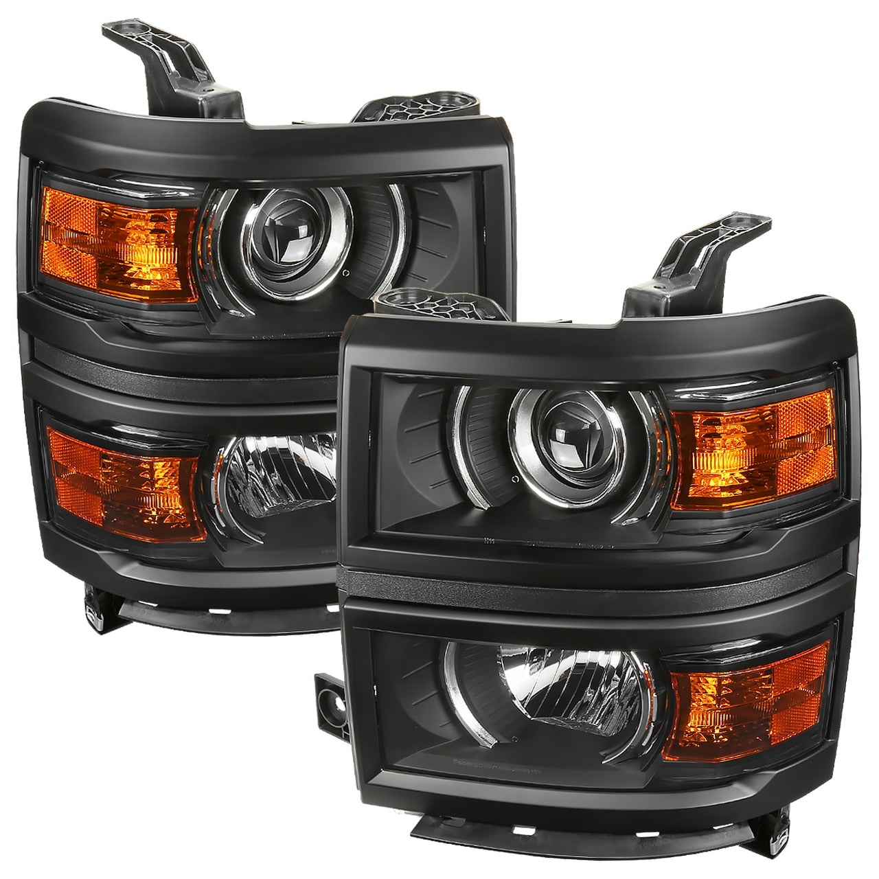 Spec-D Projector Headlights Chevy Silverado 1500 (2014-2015) Amber