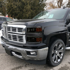 339.95 Spec-D Projector Headlights Silverado (14-15) Switchback Sequential w/ LED Bar - Black / Chrome - Redline360