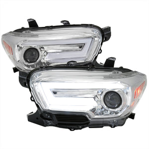 349.95 Spec-D Projector Headlights Toyota Tacoma (2016-2021) Switchback Sequential LED DRL - Black / Chrome / Smoked - Redline360