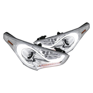 369.95 Spec-D Projector Headlights Hyundai Veloster (2012-2017) LED Sequential - Black or Chrome - Redline360