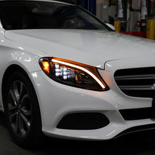 Load image into Gallery viewer, Spec-D Projector Headlights Mercedes C250 C300 C400 C450 Sedan W205 (15-18) LED DRL Bar - Black / Chrome Alternate Image