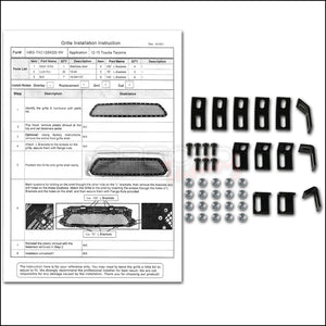 134.95 Spec-D Grill Insert Toyota Tacoma (2012-2015) Mesh Black Rivet Style - Redline360