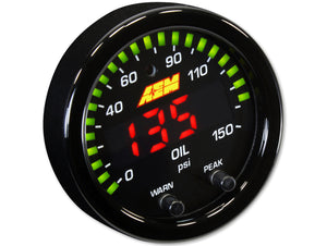 257.87 AEM X-Series Gauge (Oil Pressure, 0-150 PSI, 0-10 Bar) 30-0307 - Redline360