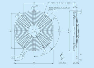 88.26 SPAL Electric Radiator Fan (13" - Puller Style - Low Profile - 1032 CFM) 30100398 - Redline360