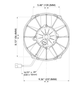 160.24 SPAL Electric Fan (9" - Puller Style - High Performance - 755 CFM) 30102061 - Redline360