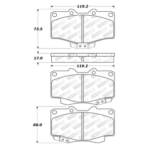 StopTech Street Select Brake Pads Toyota 4Runner (95-02) [Front w/ Har ...