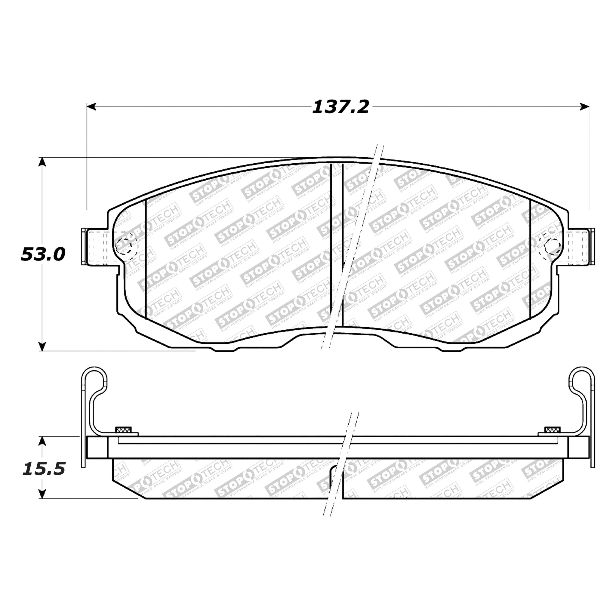 StopTech Street Select Brake Pads Nissan Maxima (02-03) [Front w/ Hard ...