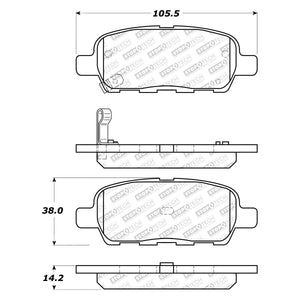 41.32 StopTech Street Select Brake Pads Nissan Sentra (13-19) [Rear w/ Hardware] 305.09050 - Redline360