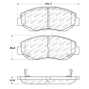 56.15 StopTech Street Select Brake Pads Honda Fit (13-14) [Front w/ Hardware] 305.09140 - Redline360