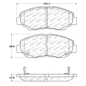 60.33 StopTech Street Select Brake Pads Honda Civic Si (12-15) [Front w/ Hardware] 305.09142 - Redline360