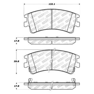 69.94 StopTech Street Select Brake Pads Mazda6 (2003-2005) [Front w/ Hardware] 305.09570 - Redline360