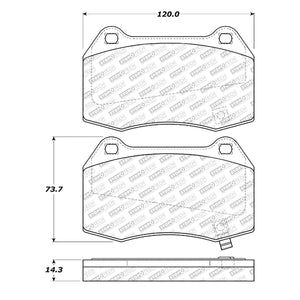 74.19 StopTech Street Select Brake Pads Nissan 350Z (03-08) [Front w/ Hardware] 305.09600 - Redline360