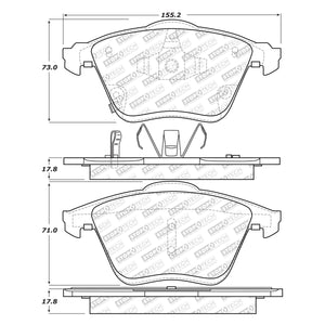 71.62 StopTech Street Select Brake Pads Mazda 6 Mazdaspeed (06-07) [Front w/ Hardware] 305.11860 - Redline360