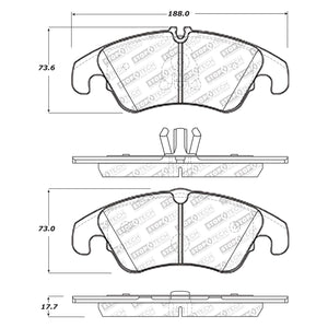 84.55 StopTech Street Select Brake Pads Audi A6 (12-18) A6 Quattro (13-19) A7 Quattro (12-19) [Front w/ Hardware] 305.13221 - Redline360