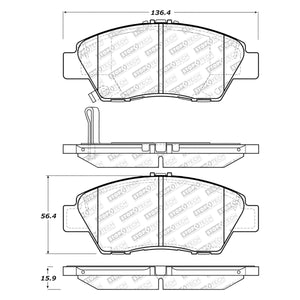 63.03 StopTech Street Select Brake Pads Honda Fit (09-20) [Front w/ Hardware] 305.13940 - Redline360