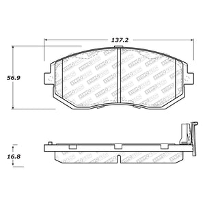 76.83 StopTech Street Select Brake Pads Subaru Legacy/Outback (13-14) [Rear w/ Hardware] 305.11240 - Redline360