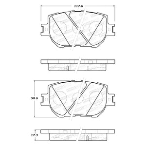 66.49 StopTech Street Select Brake Pads Lexus IS250 (14-15) [Front w/ Hardware] 305.17330 - Redline360