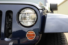 Load image into Gallery viewer, Kentrol Headlight Guards Jeep Wrangler JK (2007-2018) Euro Type - Polished Black - Polished Alternate Image
