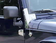 Load image into Gallery viewer, Kentrol Windshield Supports Jeep Wrangler JK (2007-2018) Polished or Black - Polished Alternate Image