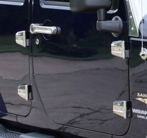 Kentrol Door Hinge Jeep Wrangler JK 4-Door (2007-2018) Polished or Sand Blasted or Black