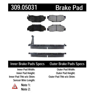 114.85 StopTech Brake Pads Acura NSX (91-05) Legend (93-95) [Front w/ Shims & Hardware] Street or Sport - Redline360