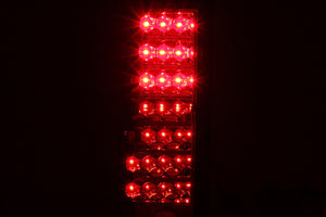 225.47 Anzo LED Tail Lights Nissan D21 Hardbody Pickup (86-97) Red/Clear Lens - 311034 - Redline360