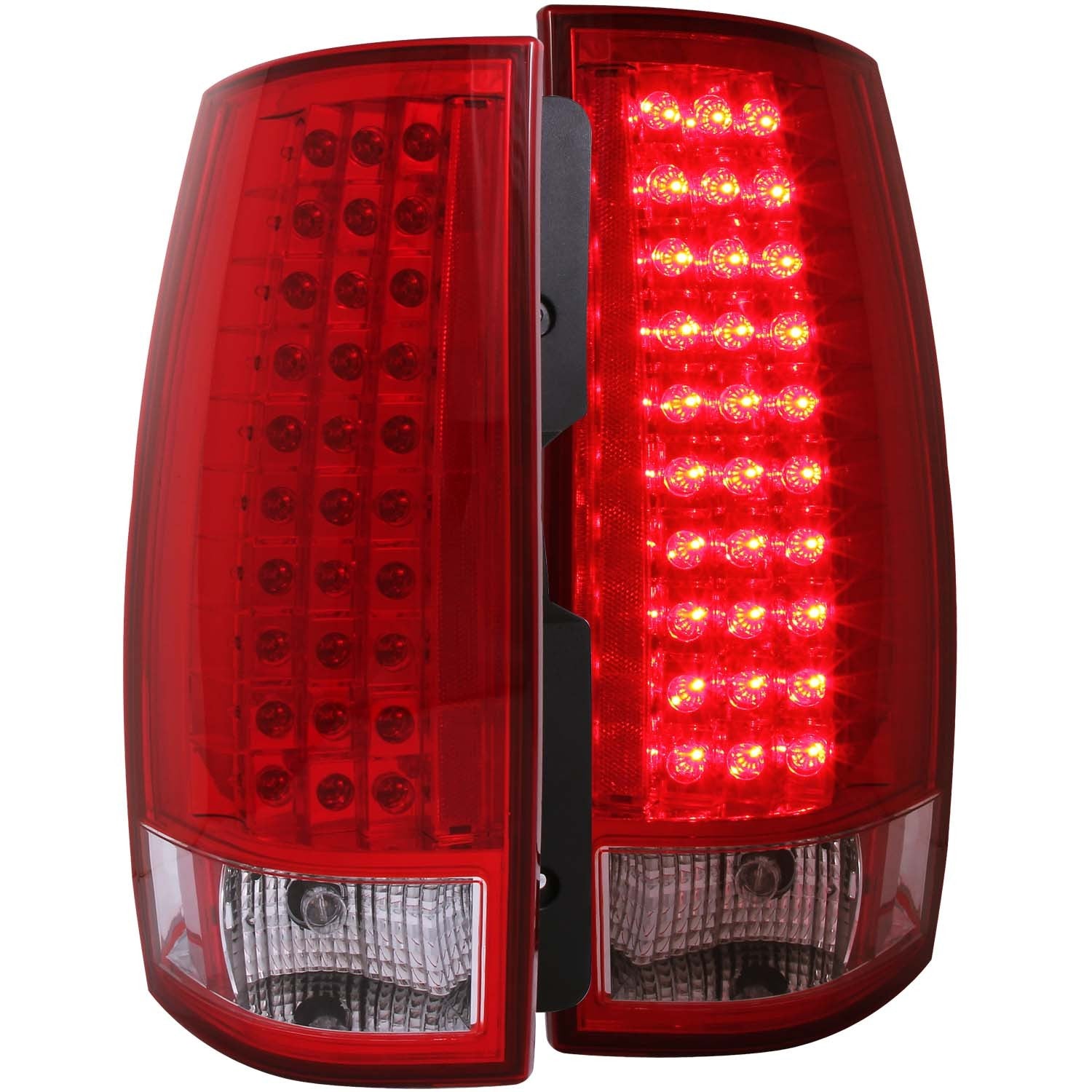 Winjet LED Tail Lights For Chevy Suburban/Tahoe 2007-2013 - Chrome/Red