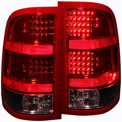 302.85 Anzo LED Tail Lights GMC Sierra 1500/2500/3500 (07-13) Clear Lens w/ Black Housing - Redline360