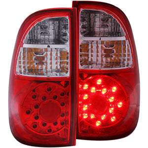 223.00 Anzo LED Tail Lights Toyota Tundra (2000-2006) Red/Clear Lens - 311117 - Redline360